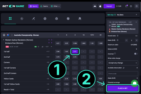 Place Your Bet and Track Results