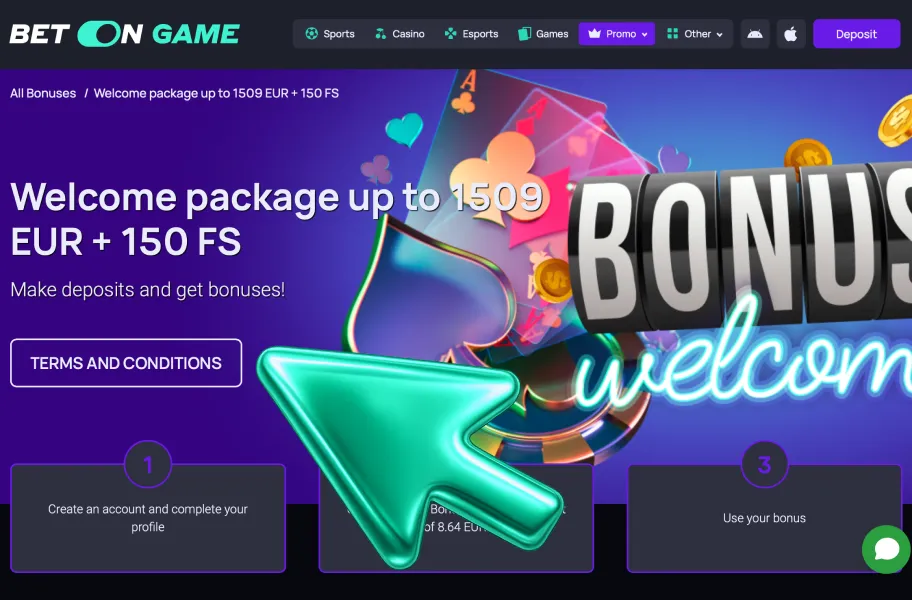 How to Use a Promo Code at BetOnGame step 4