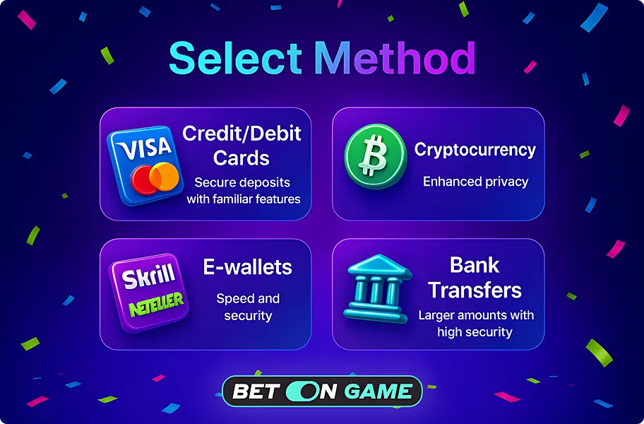 BetOnGame deposit methods