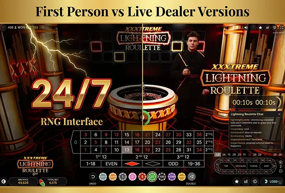 First Person vs Live Dealer Versions